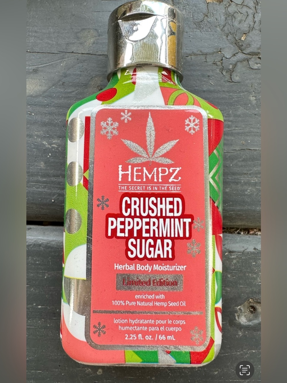 Hempz Crushed Peppermint Sugar Herbal Body Moisturizer- Limited Edition- NEW!